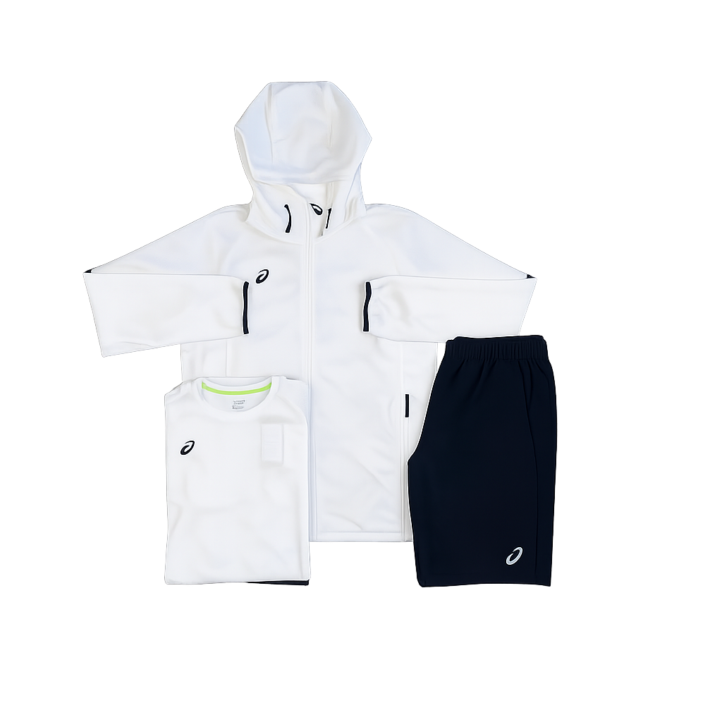 ASICS 3 PIECE SET - WHITE