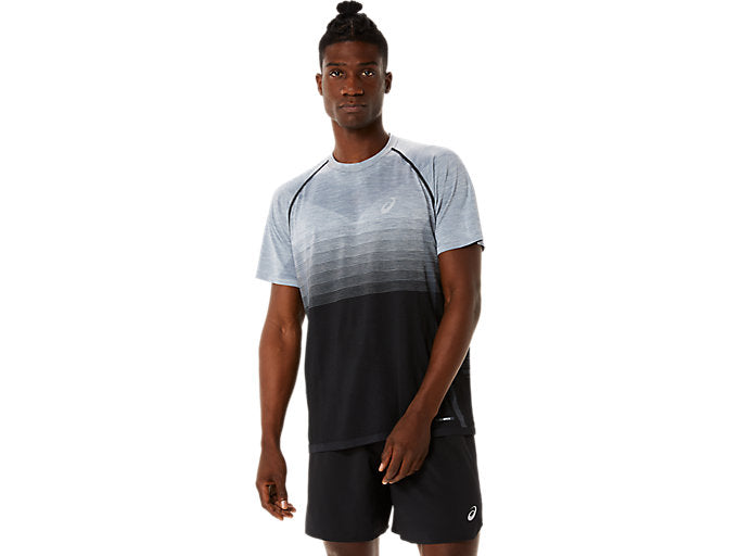 ASICS SEAMLESS T-SHIRT - BLACK / GREY